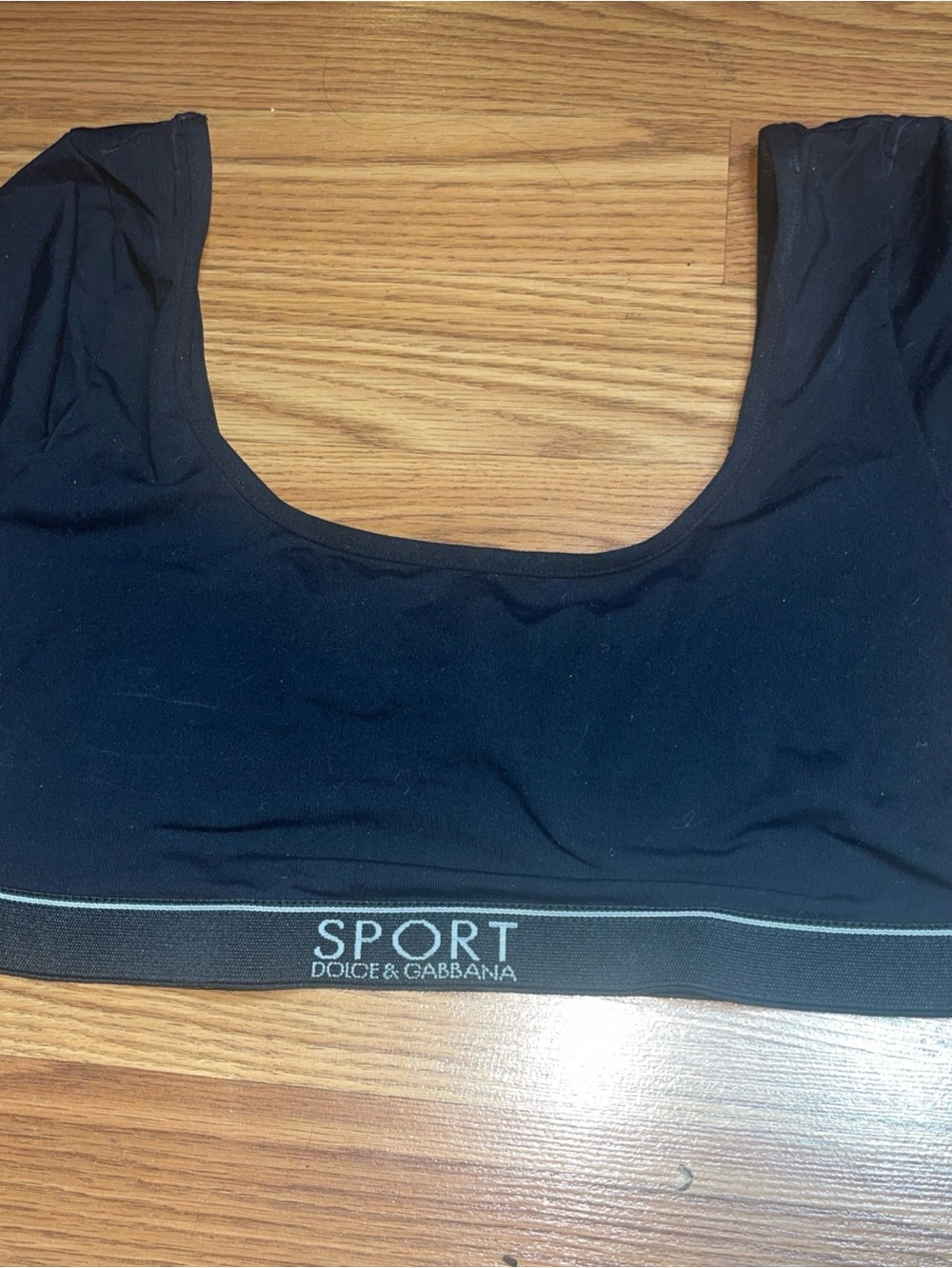 Dolce & Gabbana Black Sport Bralette with Logo Band